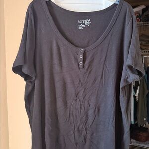 Terra & Sky Charcoal Short Sleeve Top